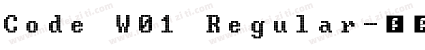Code W01 Regular字体转换